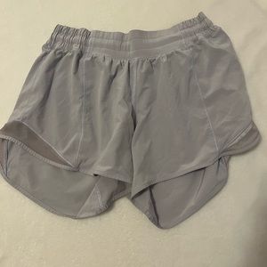 light blue lululemon hotty hot 4” shorts *LINER CUT OUT*